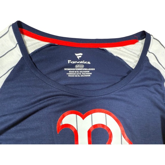 Boston Red Sox Fanatics Women's Baseball‎ T-Shirt Long Sleeve Raglan S - Picture 3 of 7